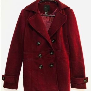 Maroon Pea Coat